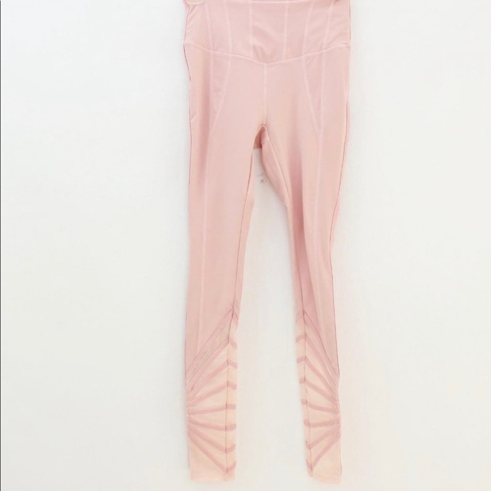 Free People Movement Light Pink Mesh Leggings New